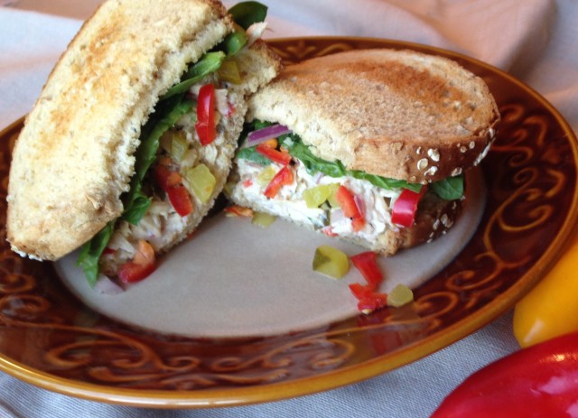 Tuna Salad with Relish and Peppers