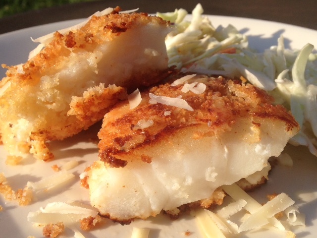 Panko and Parmesan Crusted Cod