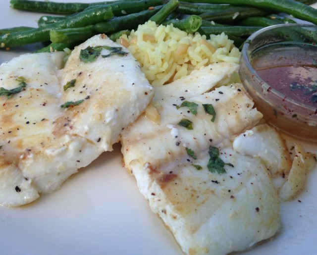 Halibut with Honey Lime Sauce