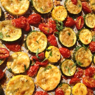 Roasted Zucchini and Summer Squash with Tomatoes